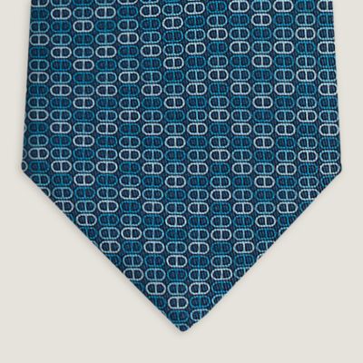 HERMES ネクタイ MARINE New w/ box HERMÈS Marine / Ciel 100% Silk Double Baucher Tie